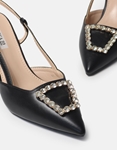 Εικόνα από Open heel γόβες με διακοσμητικά πετράδια Μαύρο
