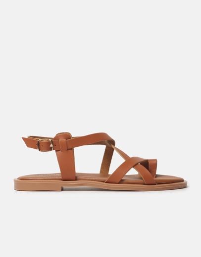 Εικόνα της Δερμάτινα σανδάλια Ελληνικής κατασκευής με toe ring Ταμπά