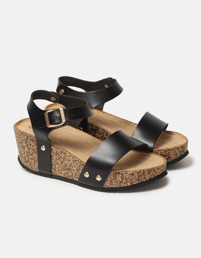 Εικόνα της Πλατφόρμες με τρουκς και μπαρέτα Μαύρο