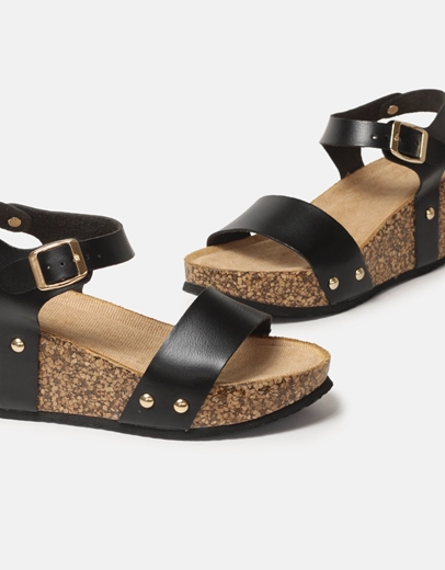 Εικόνα της Πλατφόρμες με τρουκς και μπαρέτα Μαύρο