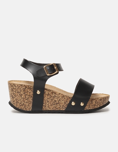 Εικόνα της Πλατφόρμες με τρουκς και μπαρέτα Μαύρο