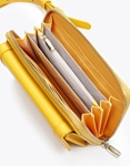 Εικόνα από Χιαστί θήκη κινητού LUCILLE με ενσωματωμένο πορτοφόλι Κίτρινο