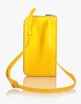 Εικόνα από Χιαστί θήκη κινητού LUCILLE με ενσωματωμένο πορτοφόλι Κίτρινο