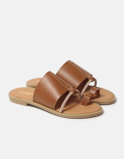 Εικόνα της Σανδάλια flat Ελληνικής κατασκευής με λεπτομέρεια από strass Ταμπά