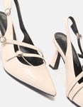 Εικόνα από Mυτερές open heel γόβες λουστρίνι Μπεζ