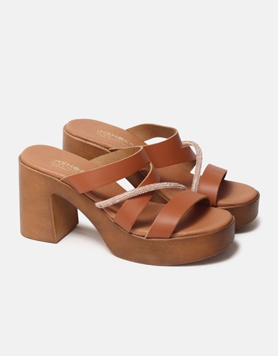 Εικόνα της Δερμάτινα mules Ελληνικής κατασκευής με τετράγωνο τακούνι Ταμπά