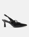 Εικόνα από Mυτερές open heel γόβες λουστρίνι Μαύρο