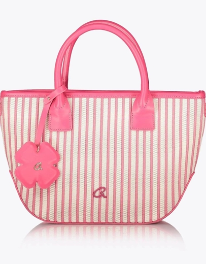 Εικόνα της Τσάντα χειρός NORA με αποσπώμενο ιμάντα ώμου Φούξια