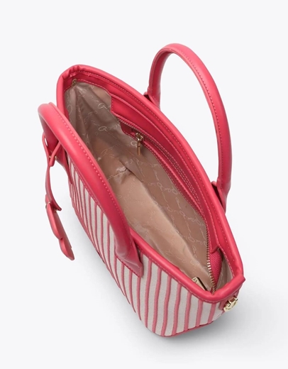 Εικόνα της Τσάντα χειρός NORA με αποσπώμενο ιμάντα ώμου Φούξια