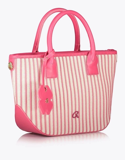 Εικόνα της Τσάντα χειρός NORA με αποσπώμενο ιμάντα ώμου Φούξια