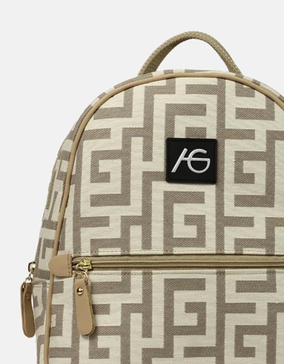 Εικόνα της Χειροποίητο σακίδιο πλάτης με μαίανδρο Άμμου/Μπεζ