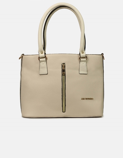 Εικόνα της Τσάντα χειρός με αποσπώμενο ιμάντα ώμου Μπεζ