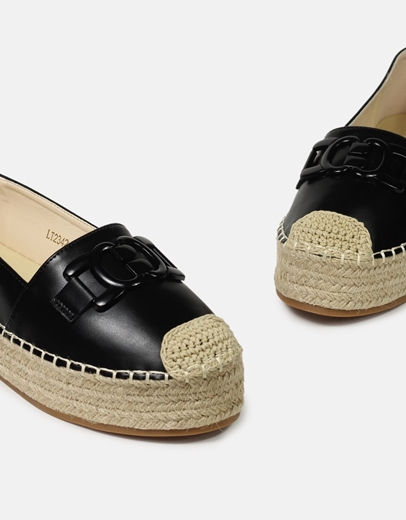 Εικόνα της Εσπαντρίγιες με διπλή σόλα και αγκράφα Μαύρο