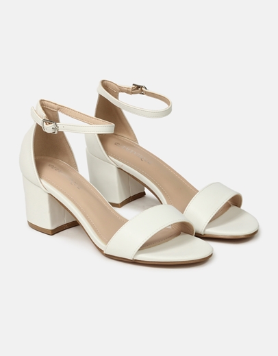 Εικόνα της Χαμηλά basic πέδιλα με μπαρέτα Λευκό