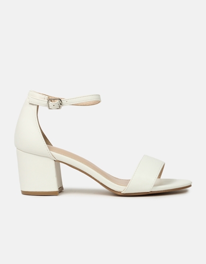 Εικόνα της Χαμηλά basic πέδιλα με μπαρέτα Λευκό