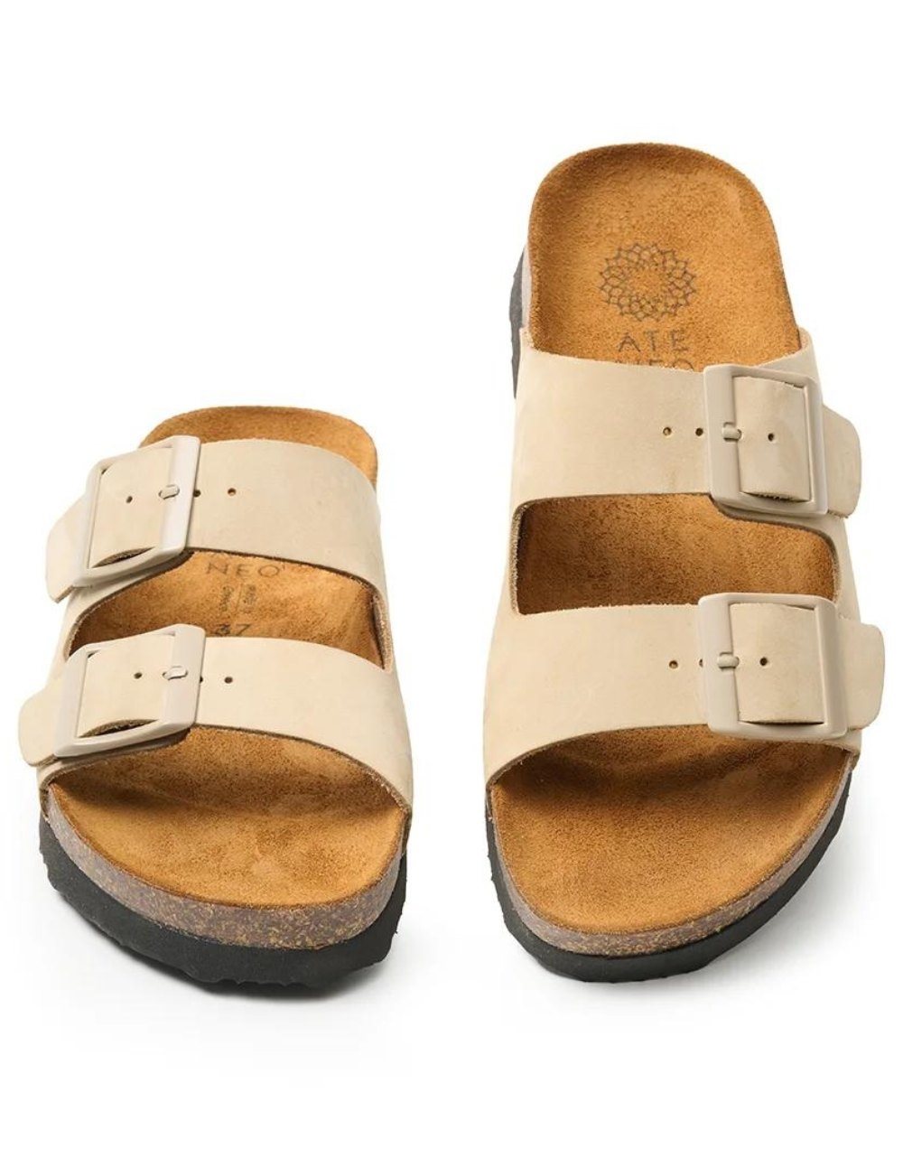 Εικόνα από Δερμάτινα σανδάλια Ελληνικής κατασκευής  με διπλή φάσα Μπεζ