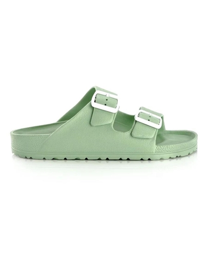 Εικόνα της Σανδάλια flat Ελληνικής κατασκευής  με διπλή φάσα Μέντα