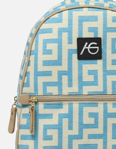 Εικόνα της Χειροποίητο σακίδιο πλάτης με μαίανδρο Σιέλ