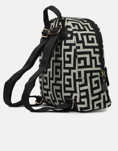 Εικόνα της Χειροποίητο σακίδιο πλάτης με μαίανδρο Μαύρο