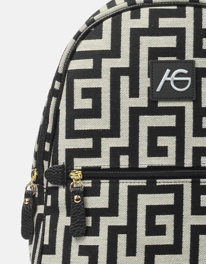 Εικόνα της Χειροποίητο σακίδιο πλάτης με μαίανδρο Μαύρο