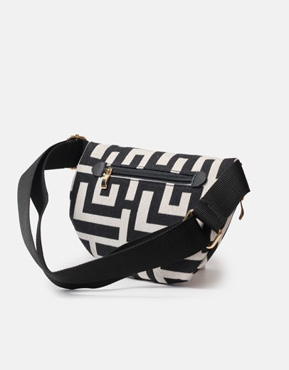 Εικόνα της Crossbody χειροποίητο τσαντάκι με μαίανδρο S Μαύρο