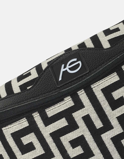 Εικόνα της Crossbody χειροποίητο τσαντάκι με μαίανδρο M Μαύρο