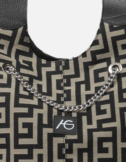 Εικόνα της Χειροποίητη τσάντα με μαίανδρο και αλυσίδα Πούρο