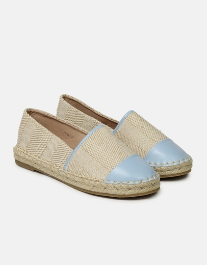 Εικόνα της Flat suede εσπαντρίγιες με διπλό υλικό Σιέλ