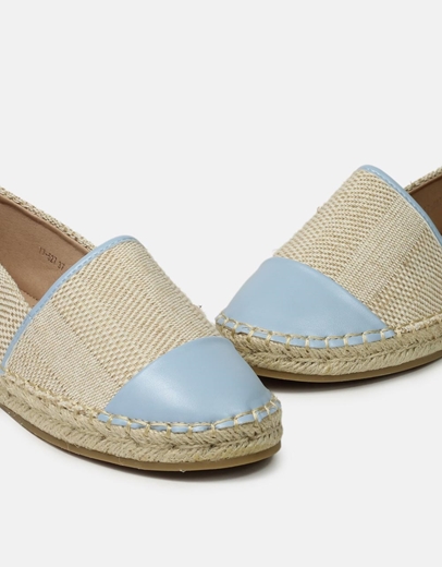 Εικόνα της Flat suede εσπαντρίγιες με διπλό υλικό Σιέλ