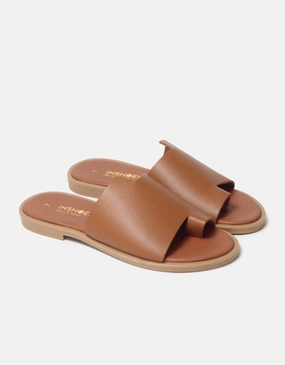 Εικόνα της Δερμάτινα σανδάλια Ελληνικής κατασκευής σε απλή γραμμή Ταμπά