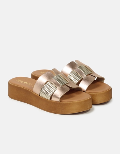 Εικόνα της Δερμάτινα flatforms Ελληνικής κατασκευής με ιδιαίτερο σχέδιο Χαλκός