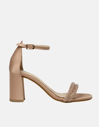 Εικόνα της Πέδιλα Ελληνικής κατασκευής με strass Nude