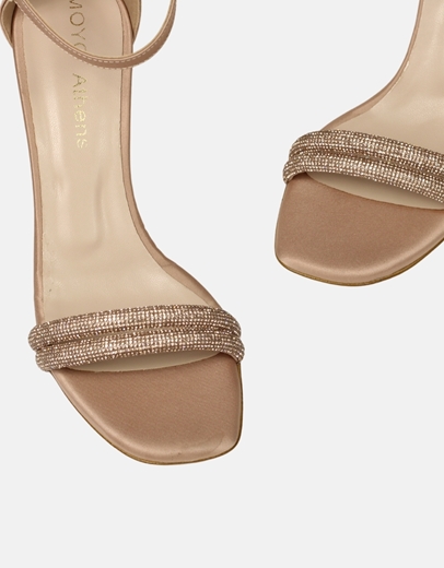 Εικόνα της Πέδιλα Ελληνικής κατασκευής με strass Nude