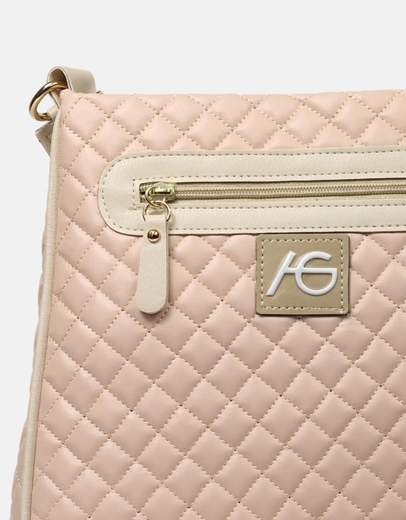 Εικόνα της Χειροποίητη τσάντα με προσαρμοζόμενο ιμάντα Ροζ