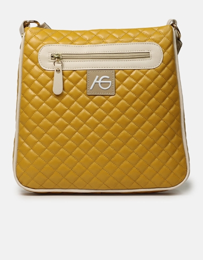 Εικόνα της Χειροποίητη τσάντα με προσαρμοζόμενο ιμάντα Κίτρινο