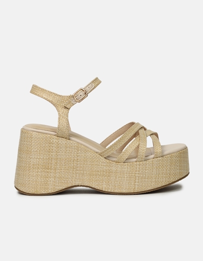 Εικόνα της Πλατφόρμες ψηλές με μπαρέτα Μπεζ