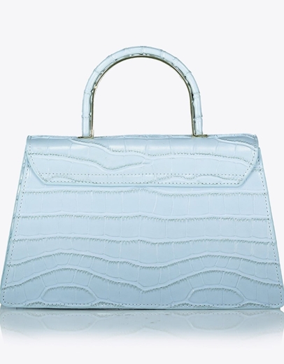 Εικόνα της Τσάντα χειρός με αποσπώμενο λουράκι Σιέλ