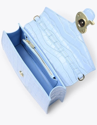 Εικόνα της Τσάντα χειρός με αποσπώμενο λουράκι Σιέλ