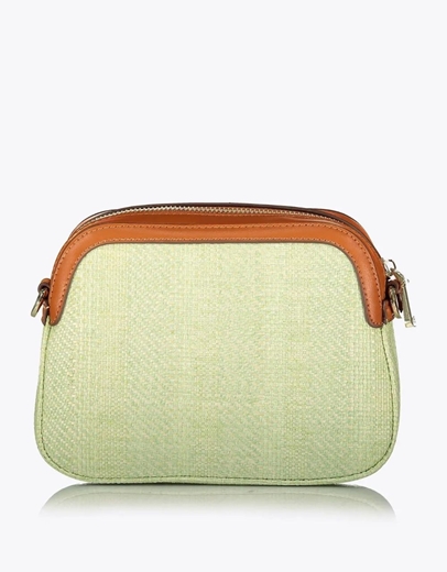 Εικόνα της Ψάθινη τσάντα χιαστί LENORA Πράσινο