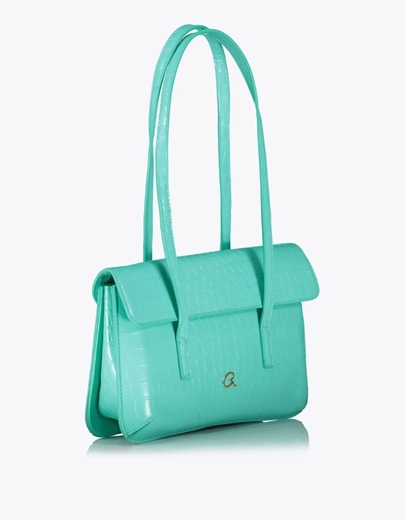 Εικόνα της Τσάντα χειρός με διπλά χερούλια Axel Τιρκουάζ