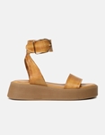 Εικόνα από Δερμάτινα flatforms Ελληνικής κατασκευής με μπαρέτα Ταμπά