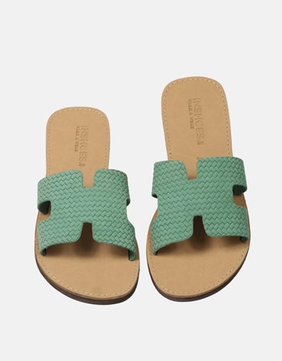 Εικόνα της Δερμάτινα σανδάλια Ελληνικής κατασκευής με σχέδιο πλέξης Βεραμάν