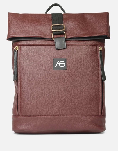 Εικόνα της Χειροποίητο μονόχρωμο σακίδιο πλάτης φάκελος Μπορντώ