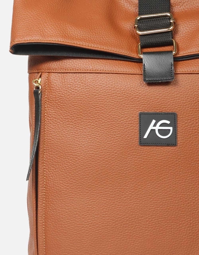 Εικόνα της Χειροποίητο μονόχρωμο σακίδιο πλάτης φάκελος Ταμπά