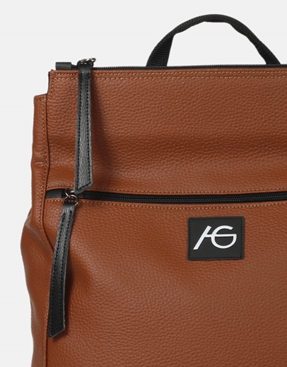 Εικόνα της Χειροποίητο σακίδιο πλάτης με διπλό φερμουάρ Ταμπά