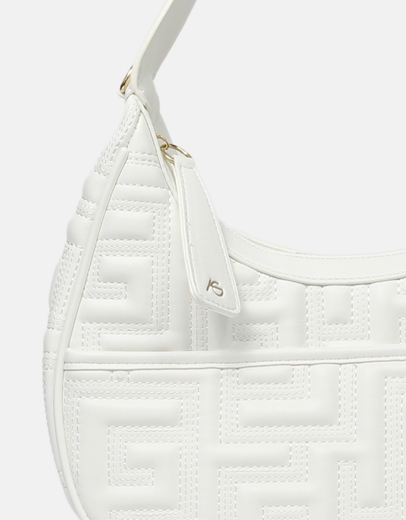 Εικόνα της Τσαντάκι χειρός με μοτίβο μαιάνδρου Λευκό