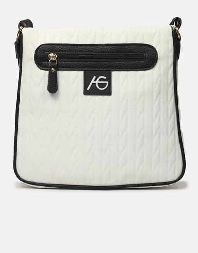 Εικόνα της Χειροποίητη τσάντα με προσαρμοζόμενο ιμάντα Λευκό