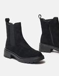 Εικόνα από Basic chelsea suede μποτάκια μονόχρωμα Μαύρο