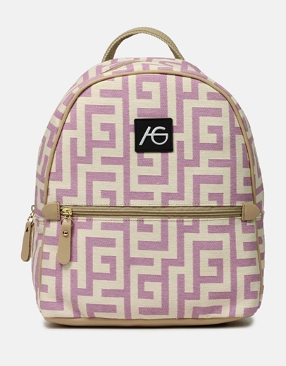 Εικόνα της Χειροποίητο σακίδιο πλάτης με μαίανδρο Λιλά