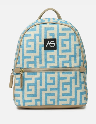 Εικόνα της Χειροποίητο σακίδιο πλάτης με μαίανδρο Σιέλ